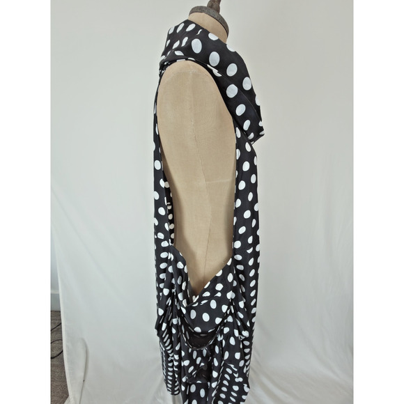 JASON / Comfy USA 2X Black and White Dress Polka Dot BOUTIQUE 2X #0083 - Picture 4 of 11